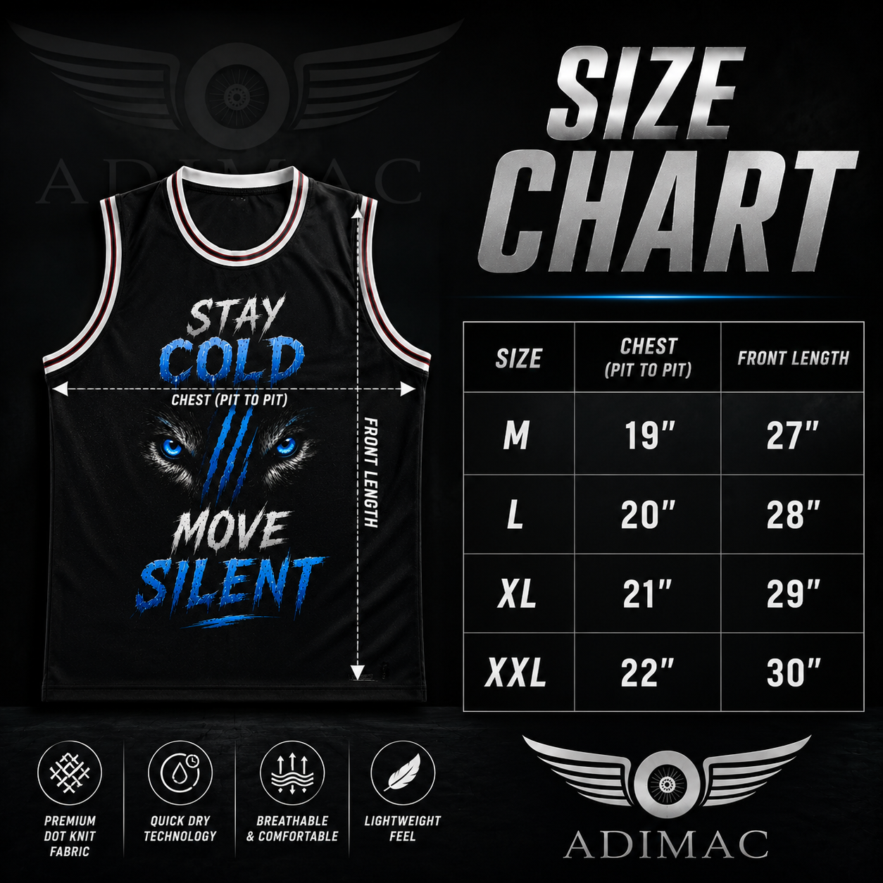 ADIMAC Stay Cold Move Silent Men's Gym Tank Top | Premium Dot Knit Polyester | Quick Dry Sleeveless Workout Vest