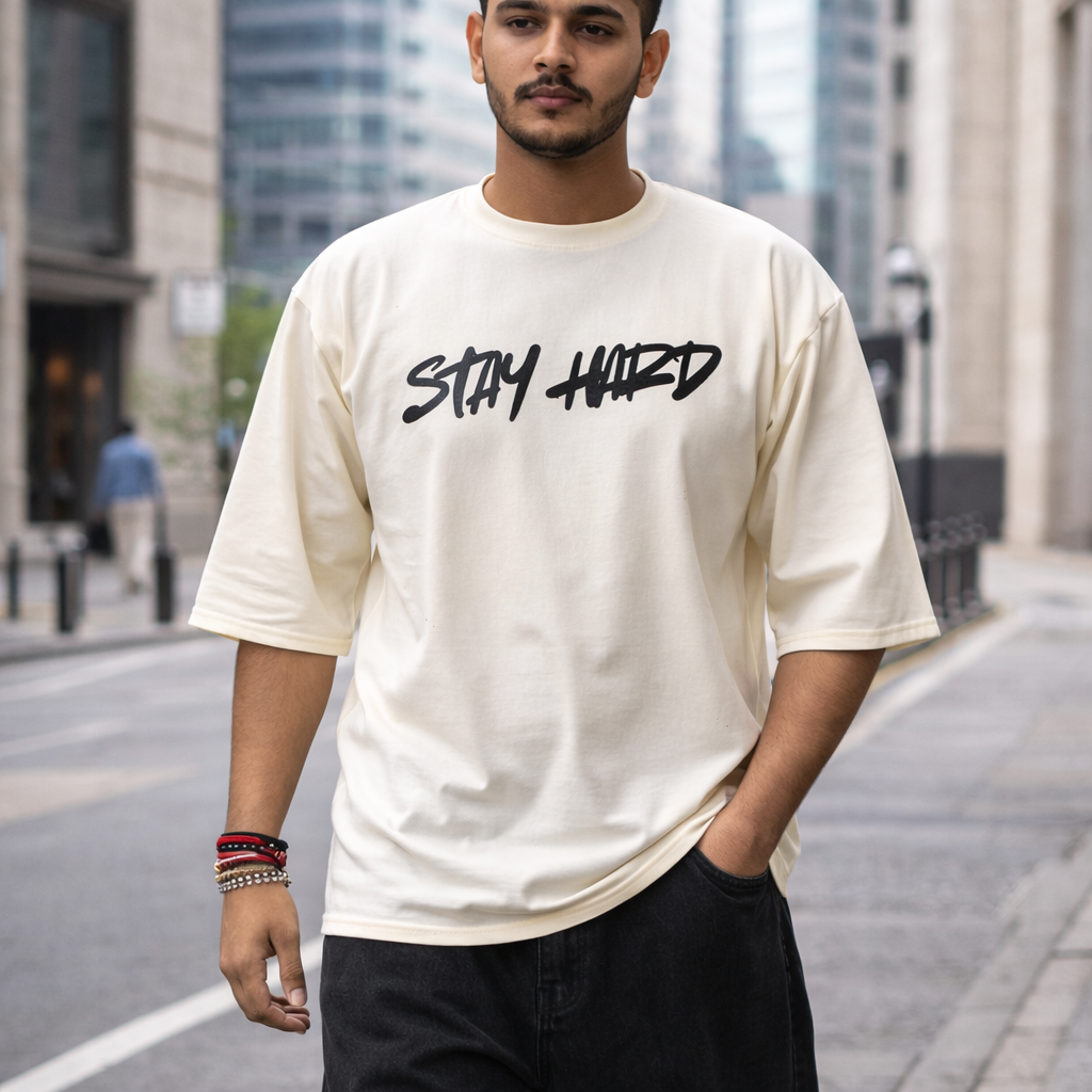 ADIMAC “STAY HARD” Oversized T-Shirt | Premium Streetwear