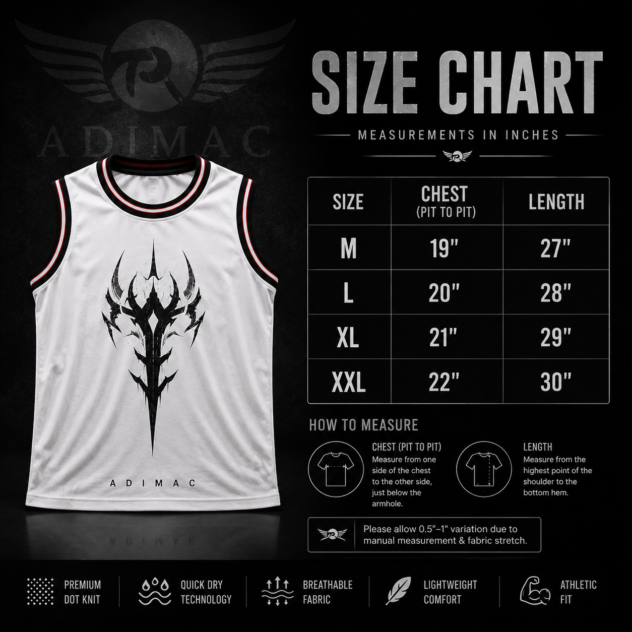 ADIMAC Men's Premium Knit Gym Tank Top | Tribal Graphic Sleeveless Vest | Athletic Workout Stringer | White