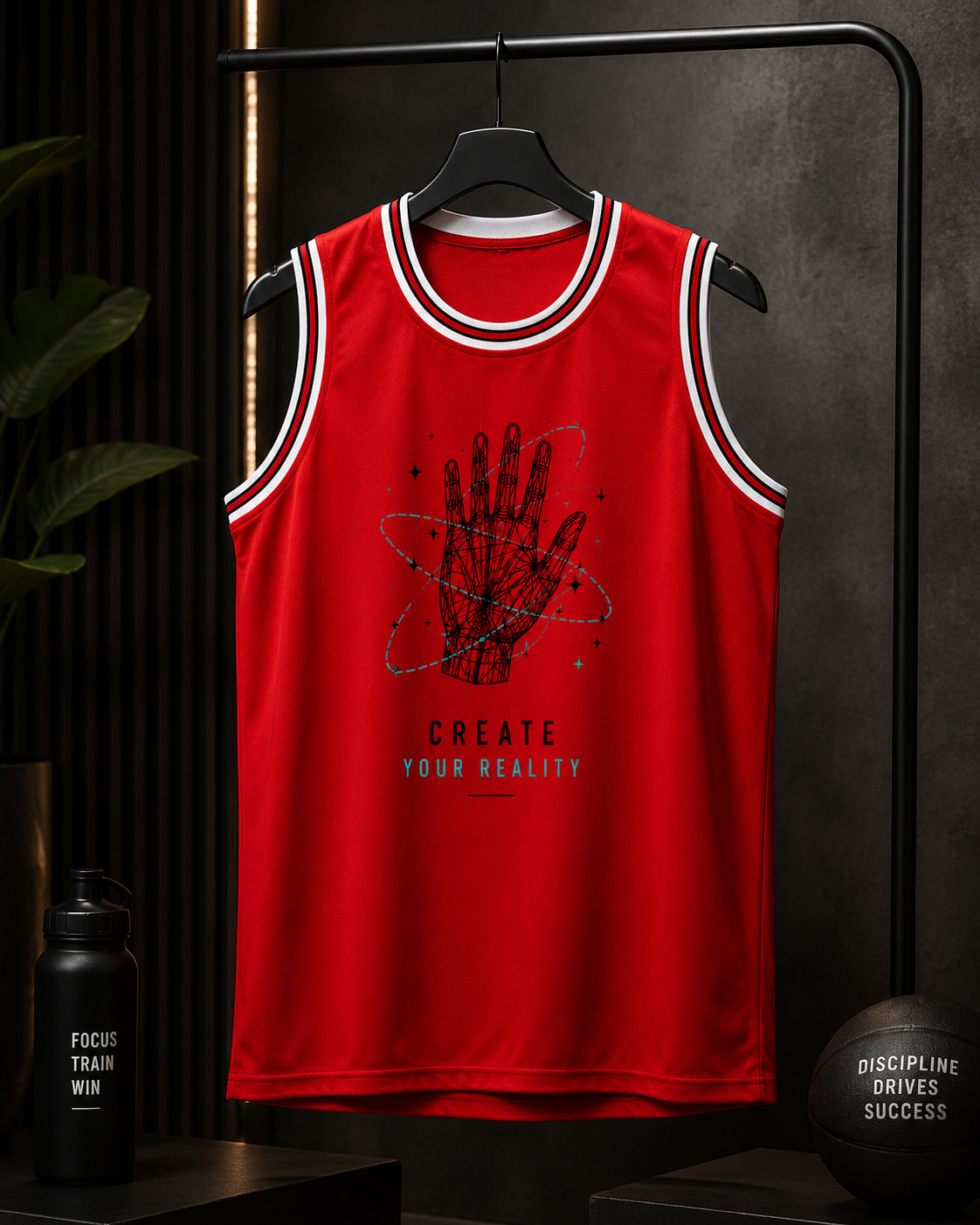 ADIMAC Create Your Reality DTF Printed Tank Top | Men's Premium Sleeveless Sports Vest
